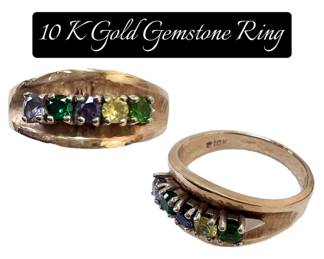 10 K Gold Gemstone Ring