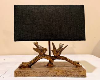 Gold Birds on a Branch Table Lamp