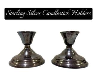 Sterling Silver Candlestick Holders