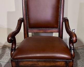 Maitland Smith Rolling Leather Chair (We have 6 of these)