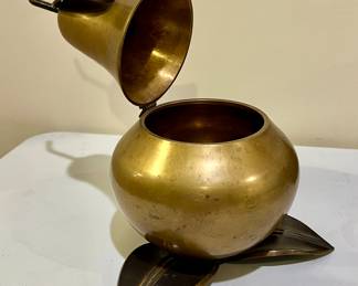 Solid Brass Pear Trinket Box