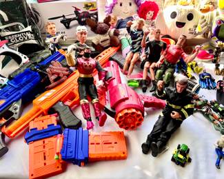 Action Figures and Nerf Guns