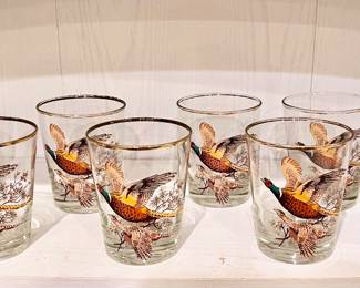 Vintage Pheasants Tumbler Glasses