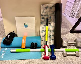 Fitness Weights, Yoga Mats, Dumbbells