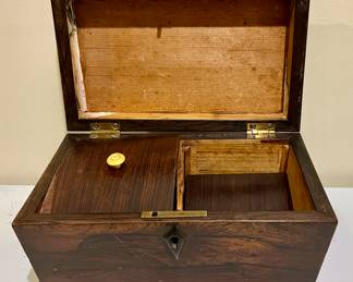 Early Georgian Rosewood Tea Box 