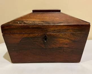 Early Georgian Rosewood Tea Box 