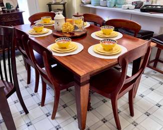 Kitchen Table and Chairs and Dinnerware