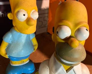 The Simpsons rubber Bart Simpson coin bank and talking Homer Simpson (untested)