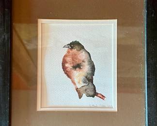 Framed watercolor print signed by G. Mead (#11/50)