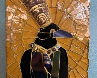 Mosaic wall art "Nefcrowtiti" signed by Lisa Marquis Bradberry