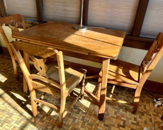 Flip Top Table and chairs