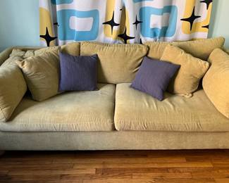 Pale green sofa