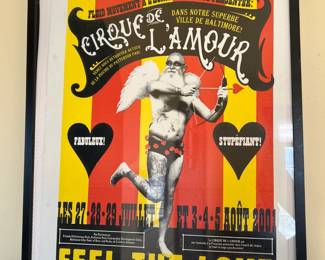 Vintage poster Cirque de L’Amour Baltimore Fluid Movement Patterson Park