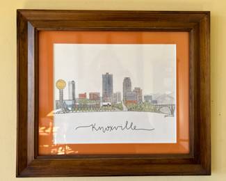 Framed print "Knoxville" signed by Jacks Avenue