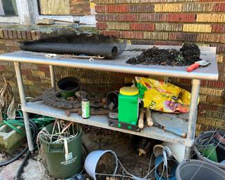 Planters Shelf and Garden Accessories 