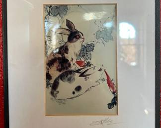 Framed watercolor signed by artist