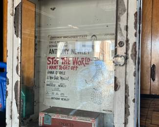 Vintage metal and glass cabinet