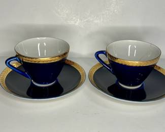 USSR Lomonosov Porcelain Cups and Saucers
