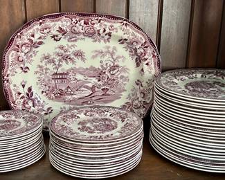 Tonquin Royal Staffordshire by Clarice Cliff Dish Set