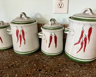 Crock  Kitchen Cannister Set