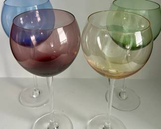 Lenox Gems Tuscany Harvest Multicolor Balloon Goblets