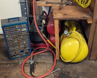 Air Compressor with Central Pneumatic 11 Gallon Air Tank