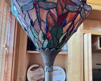Heavy stained glass floor lamp