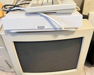 Early Dell monitor, "Quiet Touch" key board and flatbed scanner