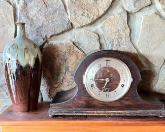 Pottery vase, Foreign mantel clock