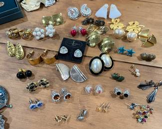 Clip and pierced earrings