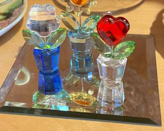 Swarovski crystal " Happy Flowers" series. Each sold separately.