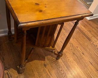 $480. Beautiful revolving bookcase table. 24" sq. x 29"h. Available for online purchase beginning Wednesday, January 22 starting at 7pm. All online purchases are final. Please see details on how to do it in our sale description.