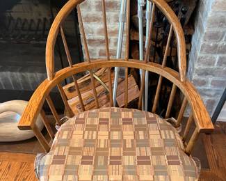 Captain's chair shown with cushion