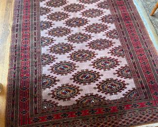 $420. Antique oriental rug. 4'2" x 6'2". Available for online purchase beginning Wednesday, January 22 starting at 7pm. All online purchases are final. Please see details on how to do it in our sale description.