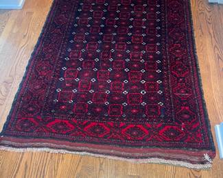 $680. Antique oriental carpet. 3'8" x 6'. Available for online purchase beginning Wednesday, January 22 starting at 7pm. All online purchases are final. Please see details on how to do it in our sale description.