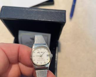 one of several watches for sale along with jewelry and sterling silver not yet onsite during in-person shopping hours.