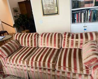 $690. Beautifully upholstered vintage custom sofa. 80"w x 34"d. 27"h.
Available for online purchase beginning Wednesday, January 22 starting at 7pm. All online purchases are final. Please see details on how to do it in our sale description.