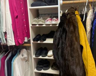 Overview of clothing and shoes sold during in person shopping hours only. Antique, vintage and current in various sizes. Shoes are size 7 -7.5.