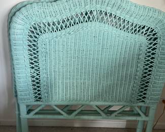 $80. Wicker headboards - twin size. 39"w x 48"h. As found issue on the feet - photo next. Available for online purchase beginning Wednesday, January 22 starting at 7pm. All online purchases are final. Please see details on how to do it in our sale description.