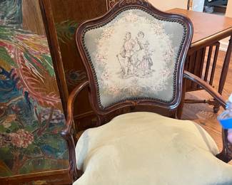 Antique Bergere style chair. Available for online purchase beginning Wednesday, January 22 starting at 7pm. All online purchases are final. Please see details on how to do it in our sale description.