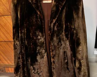 Sheared Beaver car length coat.