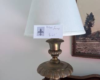 $60 Antique brass lamp. Available for online purchase beginning Wednesday, January 22 starting at 7pm. All online purchases are final. Please see details on how to do it in our sale description.