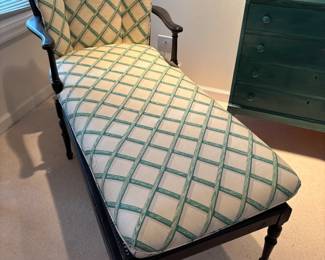 $220. Cane and wood antique chaise lounge with cushions. 28"w x 72"d x 36"h. Available for online purchase beginning Wednesday, January 22 starting at 7pm. All online purchases are final. Please see details on how to do it in our sale description.