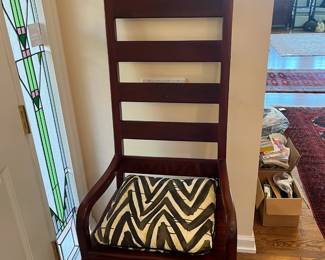 One of a kind custom made from railroad sleepers cut from ancient teak forest of Central Africa. Items in this photo are for sale during in-person shopping hours only.