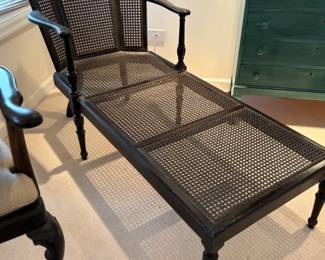 view of the chaise without the cushion.