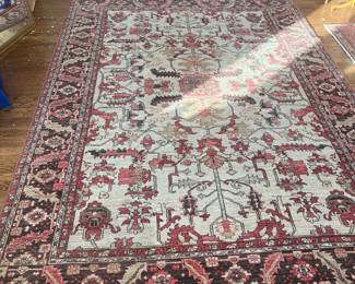 $1800 Heriz carpet from Afghanistan. Originally $4500. 6'3" x 8' 10". Available for online purchase beginning Wednesday, January 22 starting at 7pm. All online purchases are final. Please see details on how to do it in our sale description.