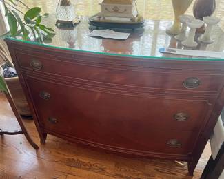 $590. Antique three drawer chest. 47"w x 23.5"d x 36"h. Available for online purchase beginning Wednesday, January 22 starting at 7pm. All online purchases are final. Please see details on how to do it in our sale description.
