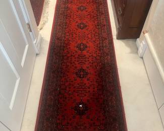 $360. Second of two matching antique oriental runners. Kashimar Afghan runners each is 9'3" x 2'2".
Available for online purchase beginning Wednesday, January 22 starting at 7pm. All online purchases are final. Please see details on how to do it in our sale description.