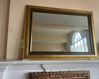 $480. Vintage mirror. 43.5"w x 31.5"h x 3"d. It can be strung to hang in either direction. Available for online purchase beginning Wednesday, January 22 starting at 7pm. All online purchases are final. Please see details on how to do it in our sale description.