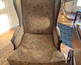 $120. Antique wing back chair. Available for online purchase beginning Wednesday, January 22 starting at 7pm. All online purchases are final. Please see details on how to do it in our sale description.